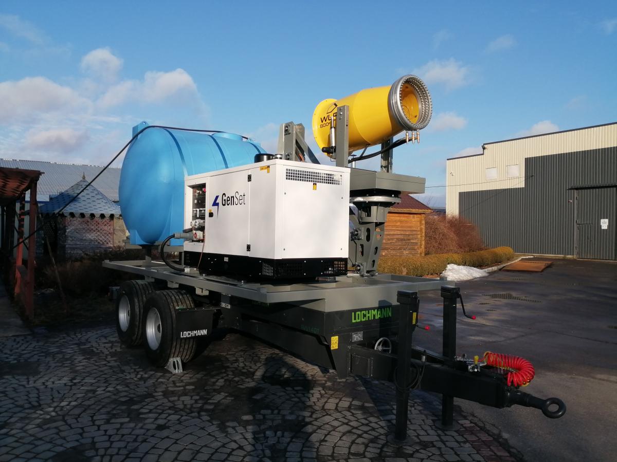 Тестирование установки для подавления пыли перед отправкой заказчику ЧАО «Маталлургический комбинат «Азовсталь», январь 2022, Украина